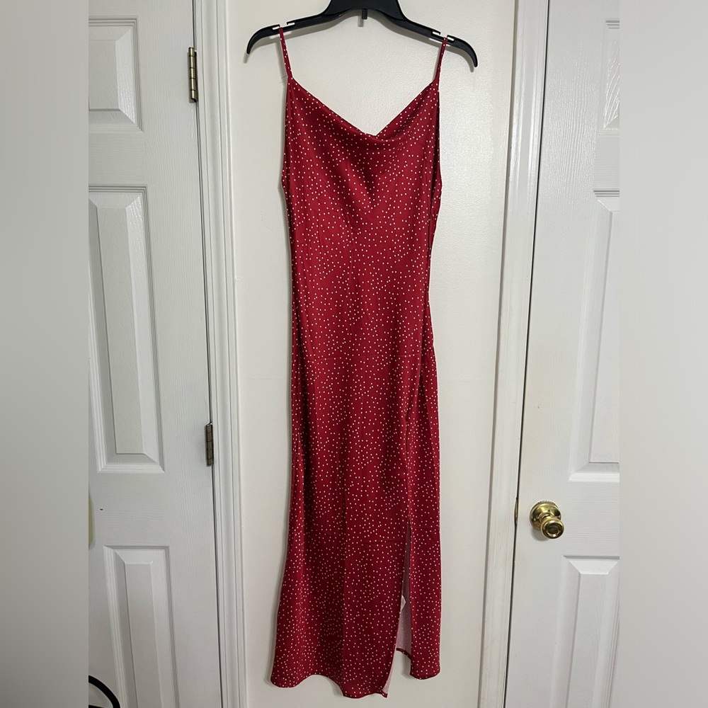 Beautiful Red Silk Dress SIZE Medium